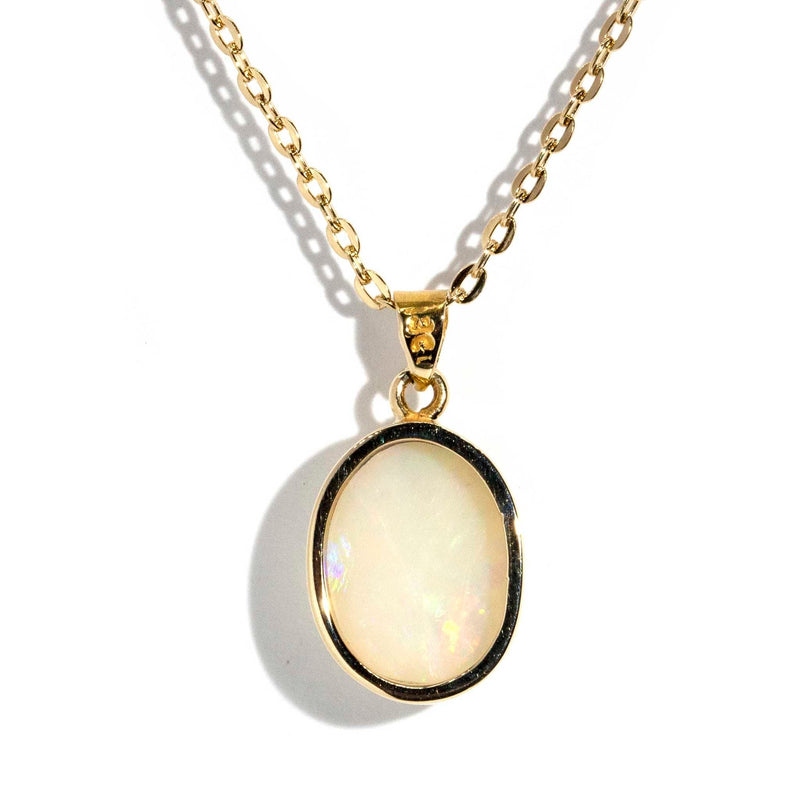 14K Yellow Gold Pendant With One Sparkling Free-Form Australian Opal  Doublet – 424-00408 – The Opal Man